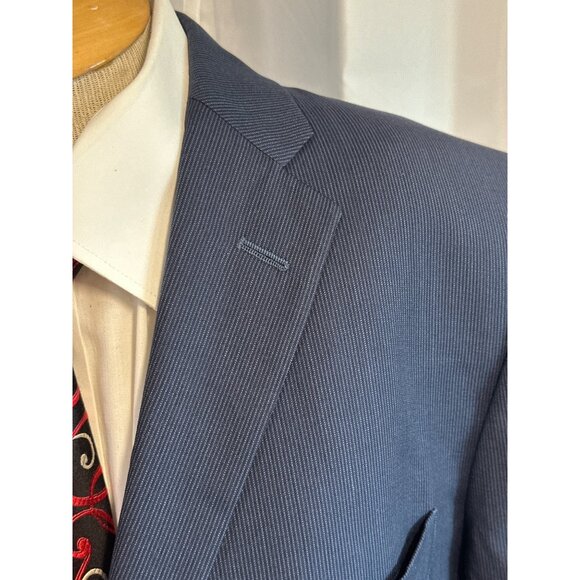 Saks 5th Ave Red  Blazer Mens 44R Navy Ermenegildo Zegna Wool - Picture 2 of 11